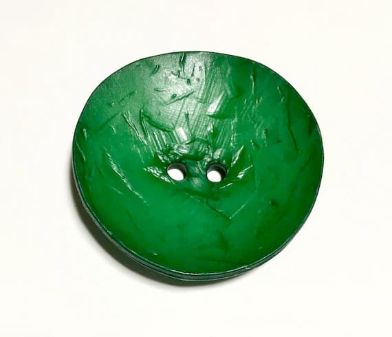 green none - Large Green Plastic Button - 60mm / 2 1/4" - Dill Buttons Brand