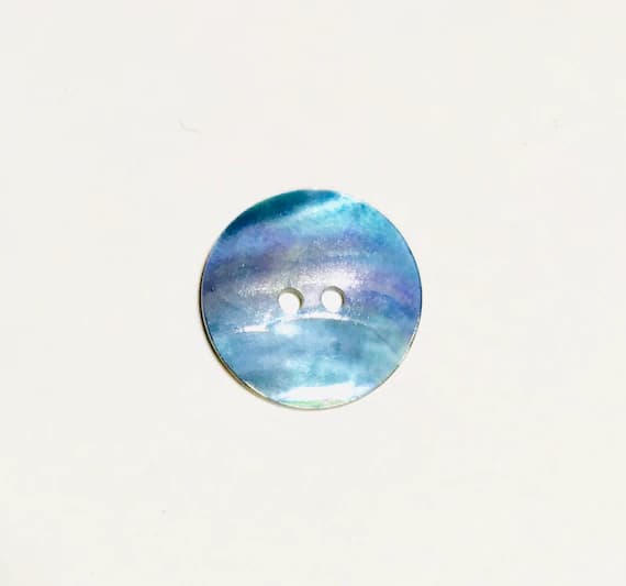 blue none - Light Blue Natural Pearl Button - Dill Buttons Brand (3 Sizes to Choose From) - Set of 2