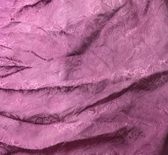 lilac silk fabric - Hand Dyed Lilac PAISLEY - Silk Jacquard Fabric - 44" wide