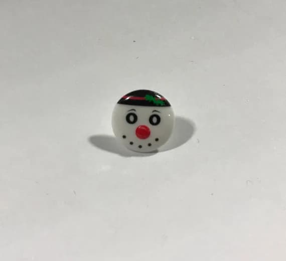 none - Snowman Face Plastic Button - Dill Buttons Brand (2 Sizes to Choose From)