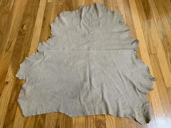 taupe leather - Taupe Laser Cut Snakeskin Reptile - Lambskin Leather Hide 5 Square Feet