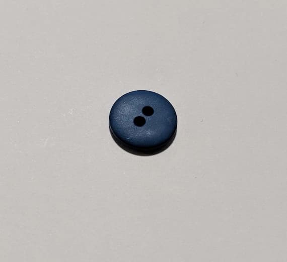 teal none - Blue teal Round 2 Hole Plastic Button - 15mm / 5/8 inch - Dill Buttons - Set of 4