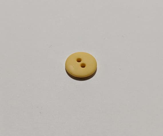 yellow none - Pale Yellow Round 2 Hole Plastic Button - 13mm / 1/2 inch - Dill Buttons - Set of 4