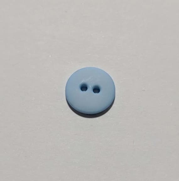 blue none - Light Blue Round 2 Hole Plastic Button - 13mm / 1/2 inch - Dill Buttons - Set of 4