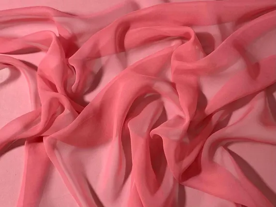 chiffon fabric - Bubblegum - 8mm Silk Chiffon Fabric