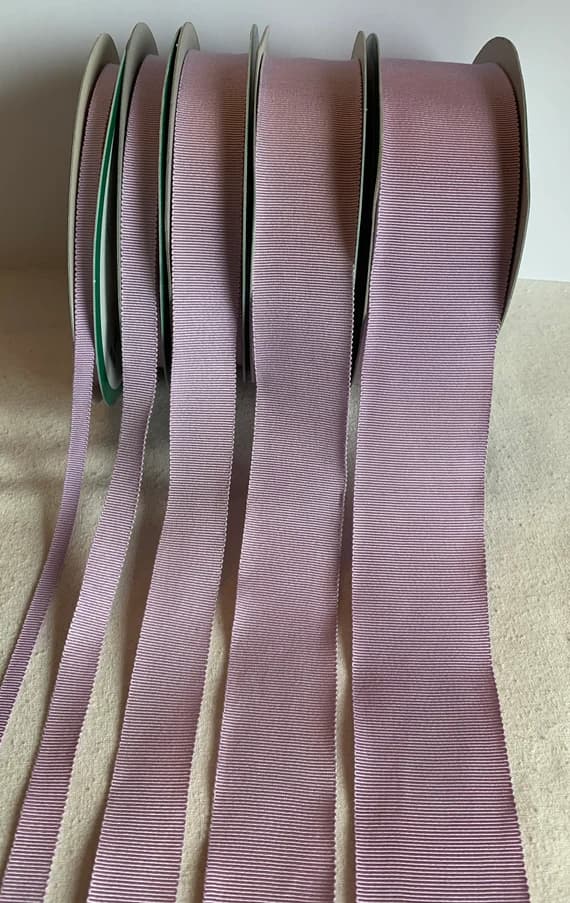 lavender none - Lavender 100% Rayon Petersham Ribbon (5 Widths to choose from)