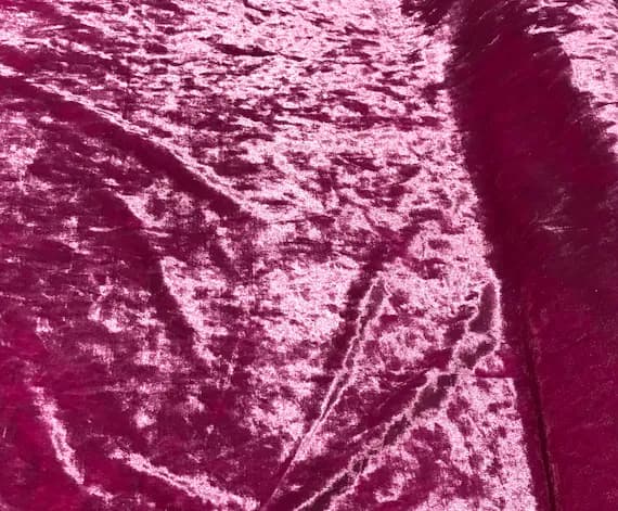 pink velvet fabric - Bright Pink - Stretch Polyester Crushed Velvet Fabric