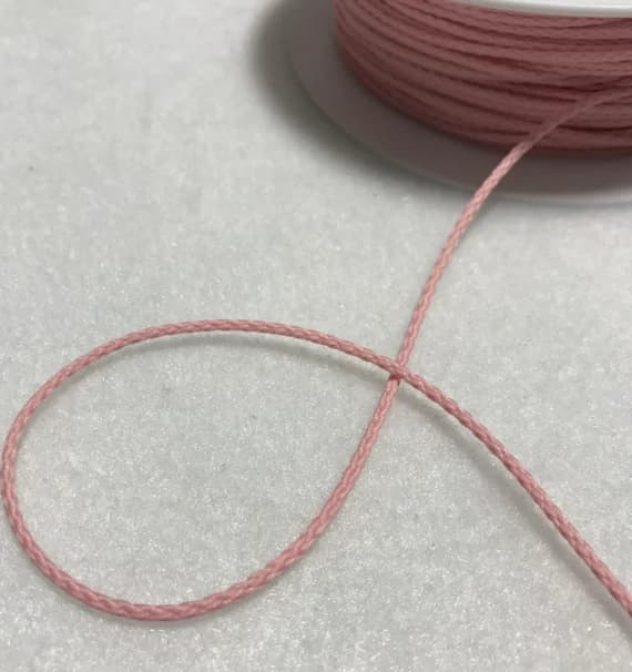 pink none - BABY PINK French Fine Cord Trim Made in France (1mm) 5 Yards