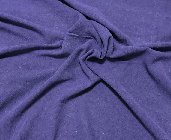 blue noil fabric - MIDNIGHT BLUE Hand Dyed Raw Silk Gauze NOIL Fabric