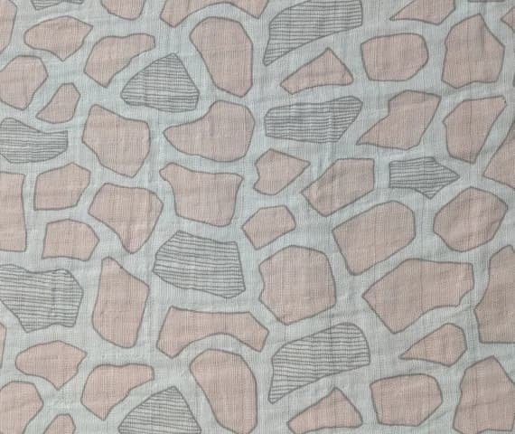 gray cotton fabric - Pink and Gray Giraffes Spots - Shannon Embrace - Cotton Double Gauze Fabric