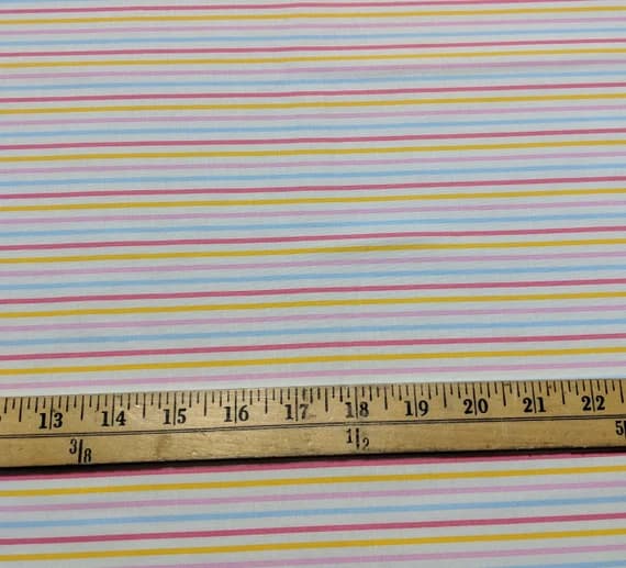 cotton fabric - Petite Treat - Stripes Multi - Riley Blake Cotton Fabric