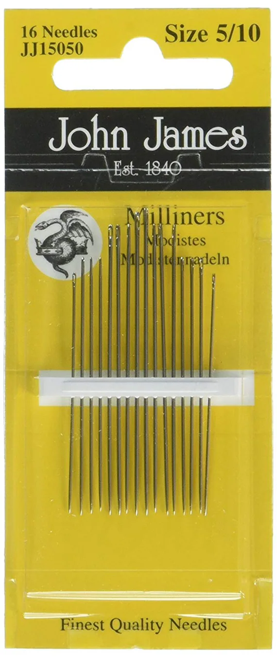 none - Colonial Needle 16 Count John James Milliners/Straw Assorted Needles; Size 5/10