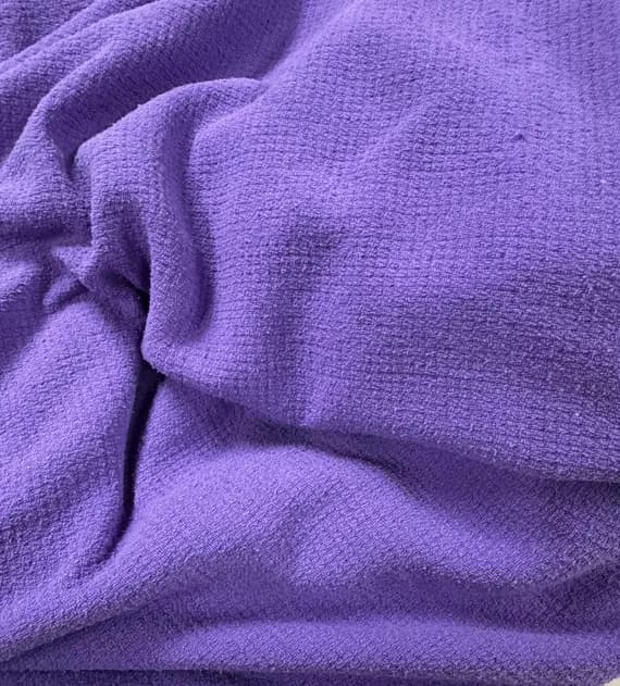 lavender noil fabric - BRIGHT LAVENDER Hand Dyed Raw Silk Waffle Weave Check NOIL Fabric