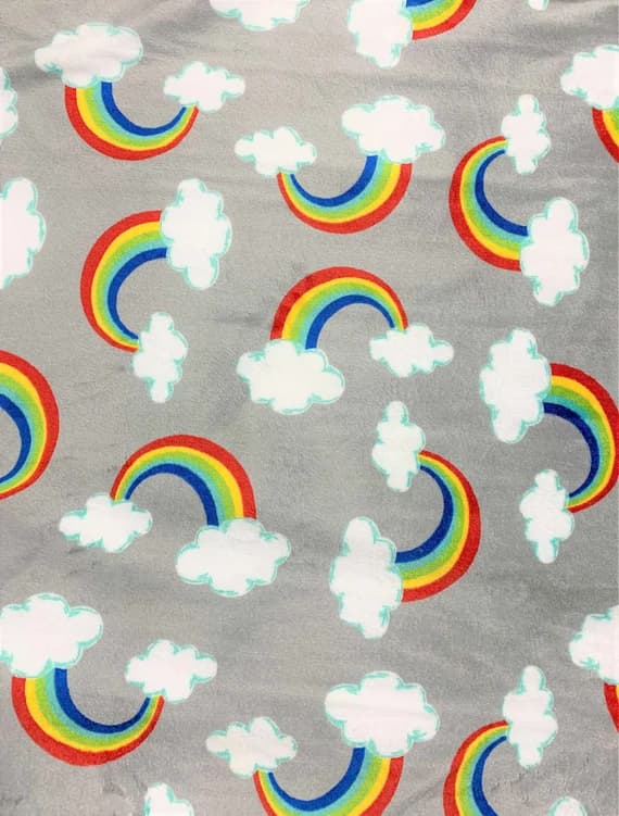 fabric - Sweet Rainbows Cuddle Bright - Shannon Cuddle Minky Fabric
