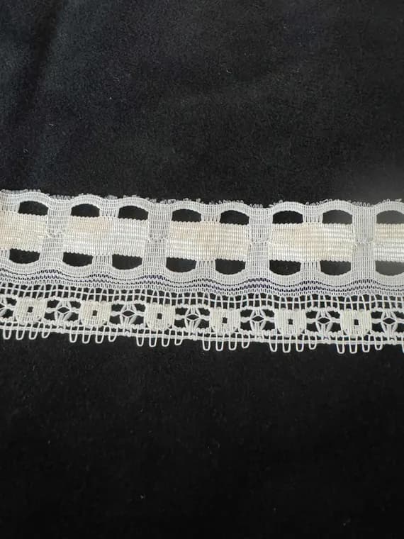 white lace - Vintage Wide White Lingerie Garter Border Lace Trim 1-5/8" wide x 2 Yards