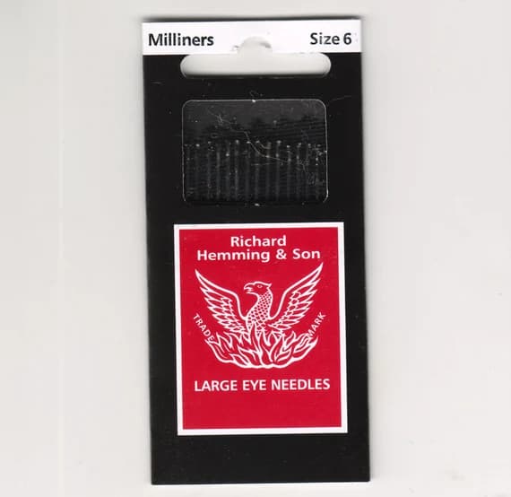 none - Richard Hemming Needles - Milliners Size 6 - Made in England
