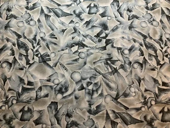 gray cotton fabric - 1/2 yard increments Nuovu Collection Gray Abstract Cotton Fabric Vintage 90's OOP Kings Road