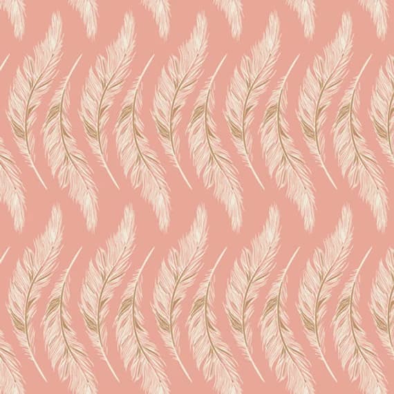 cotton fabric - Presently Plumes Rose - Homebody - By Maureen Cracknell for Art Gallery Fabrics 100% Cotton Fabric