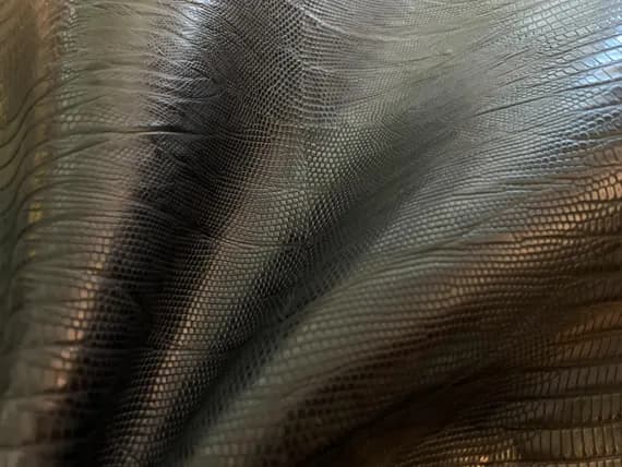 gray leather - Dark Gray GATOR Reptile Embossed Cow Hide Leather 1 Square Foot (12x12") Piece