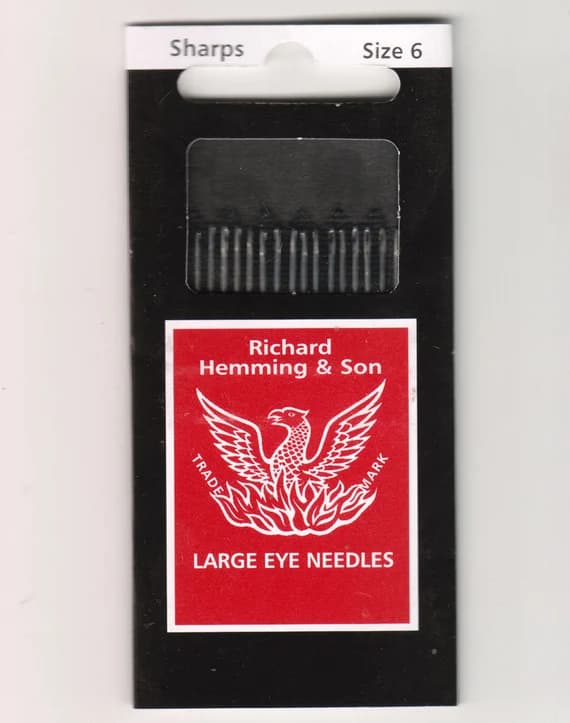 none - Richard Hemming Needles - Sharps Size 6 - Made in England