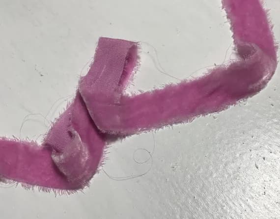 none - Hand Dyed Peony Silk Velvet Ribbon ( 4 Widths to choose from)