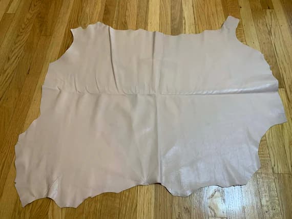 beige leather - WARM BEIGE Lambskin Leather Whole Hide 6 Square Feet
