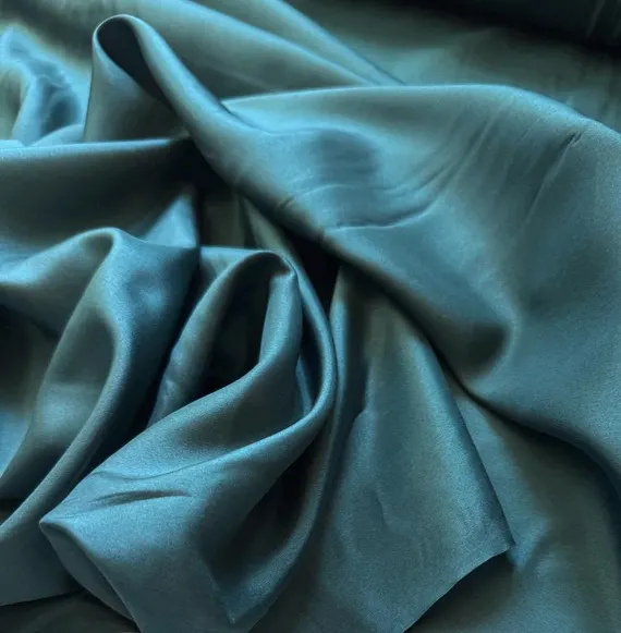 teal habotai fabric - Deep Teal Green China Silk HABOTAI Fabric 8mm weight 54" width