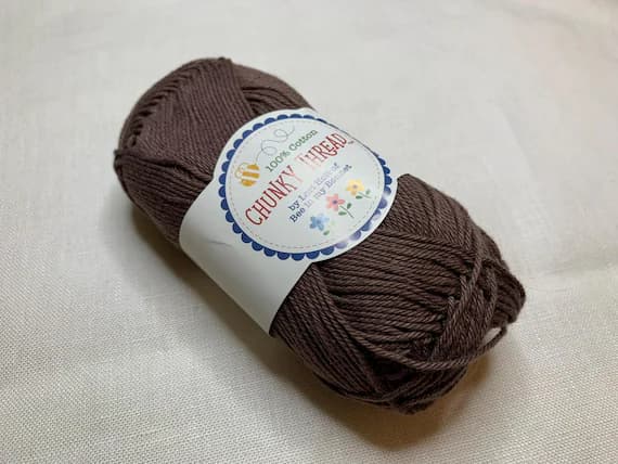 brown none - Raisin Brown Lori Holt Cotton Sport Weight Chunky Thread Yarn 25451