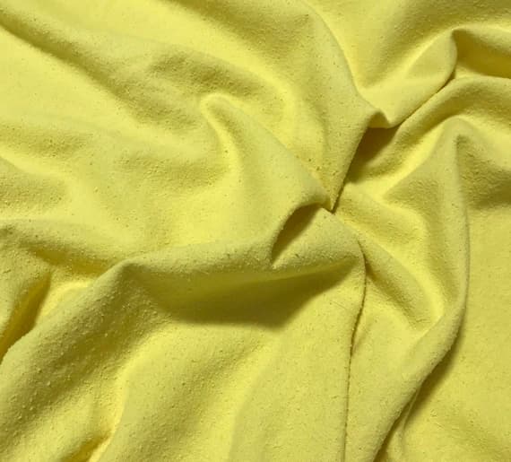 yellow noil fabric - SUNSHINE YELLOW Hand Dyed Raw Silk NOIL Fabric