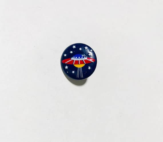none - Space UFO Plastic Button - 18mm / 11/16" - Dill Buttons Brand set of 2