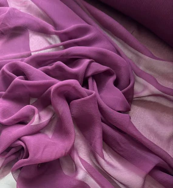 boysenberry chiffon fabric - Boysenberry Purple - Crinkle Silk Chiffon Fabric