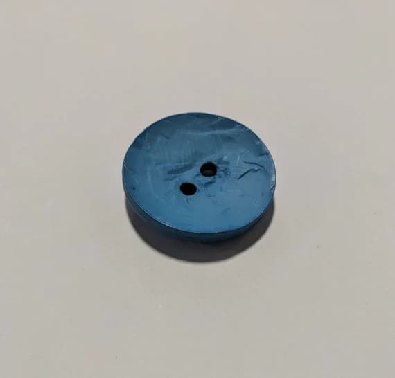 turquoise none - Large Round Dark Turquoise Polyamid Plastic Button - 45mm /1 3/4 inch - Dill Buttons