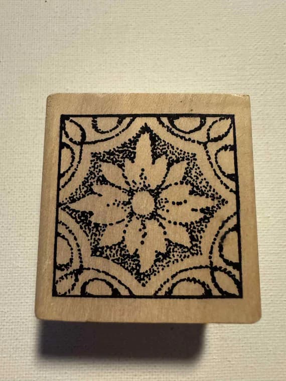 magenta none - 2X2" Mandala Square Wood Mounted Rubber Stamp (29045H); By Magenta