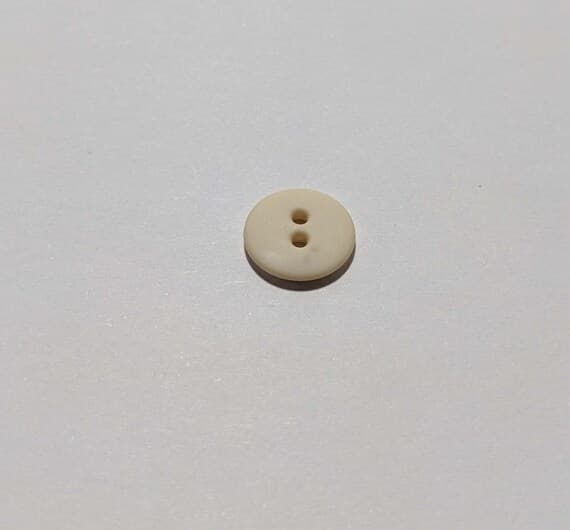 ivory none - Ivory Round 2 Hole Plastic Button - 13mm / 1/2 inch - Dill Buttons - Set of 4