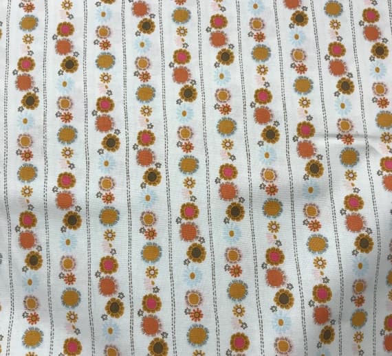 cream cotton fabric - Guinevere Daisy Chain Cream - Riley Blake Cotton Fabric