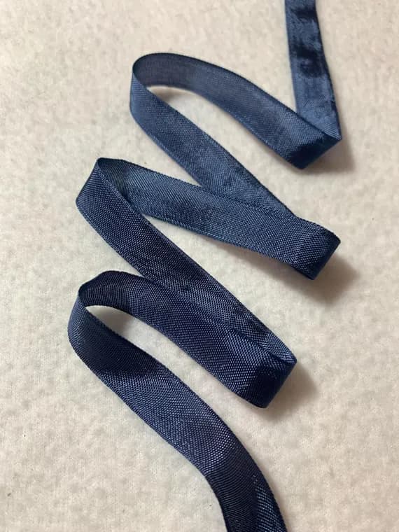 blue none - Vintage Rayon Seam Binding - Denim Blue - 9/16 inch - 5 Yards