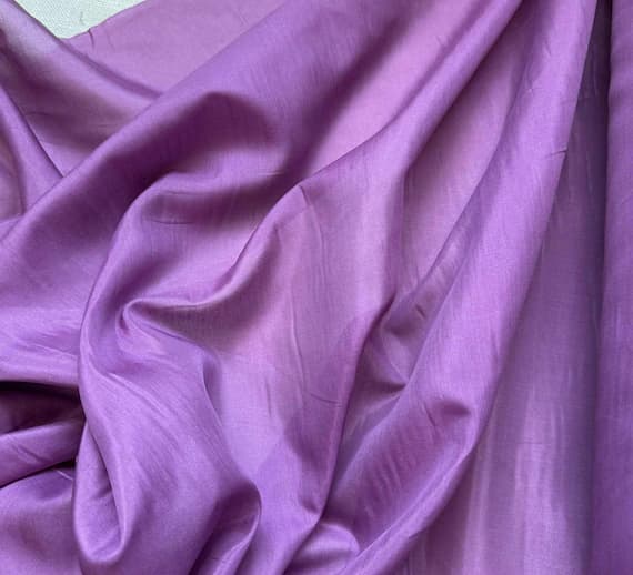 purple silk fabric - Grape Purple - Silk/Cotton Voile Fabric