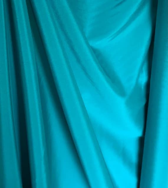 turquoise crepe fabric - 1/2 yard increments Turquoise - 16mm Silk Crepe de Chine Fabric