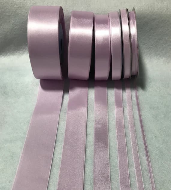 lilac none - Lilac Double Sided Satin Ribbon - Made in France (7 Widths to choose from)