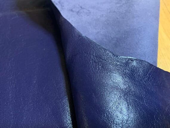 navy leather - Navy Blue Lambskin Leather Whole Hide 8 Square Feet