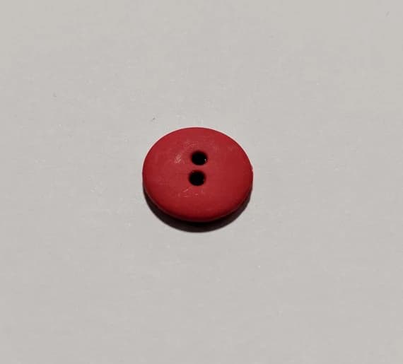 red none - Red Round 2 Hole Plastic Button - 15mm / 5/8 inch - Dill Buttons - Set of 4