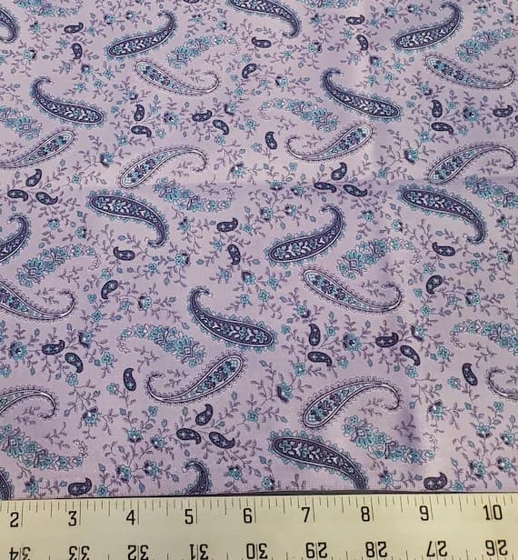 purple cotton fabric - Purple Paisley - Twilight Garden - Henry Glass & Co Cotton Fabric