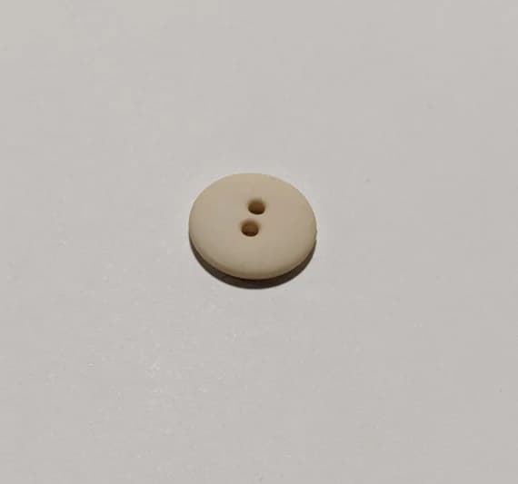 ivory none - Ivory Round 2 Hole Plastic Button - 15mm / 5/8 inch - Dill Buttons - Set of 4