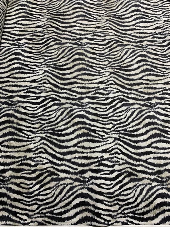 cream cotton fabric - Savanna - Zebra Print Black/Cream - Northcott Cotton Fabric