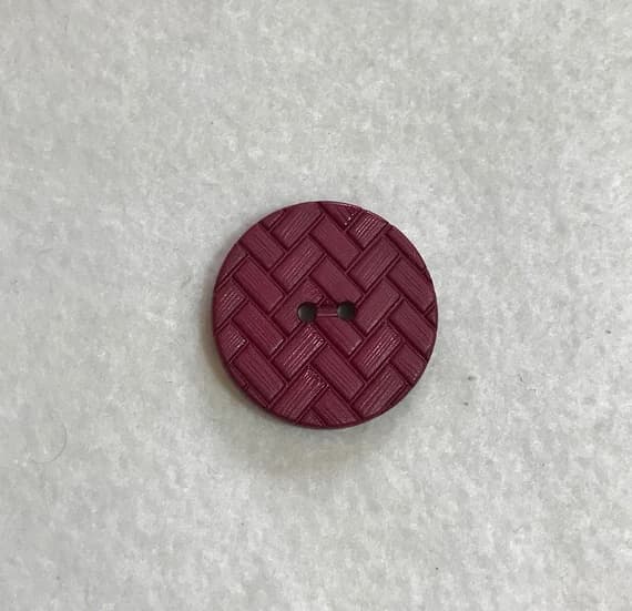 burgundy none - Set of 2 Burgundy Red Chevron Herringbone Plastic Button - Dill Buttons Brand (3 Sizes to Choose From)
