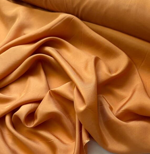 habotai fabric - Marigold China Silk HABOTAI Fabric 12mm weight 45" width