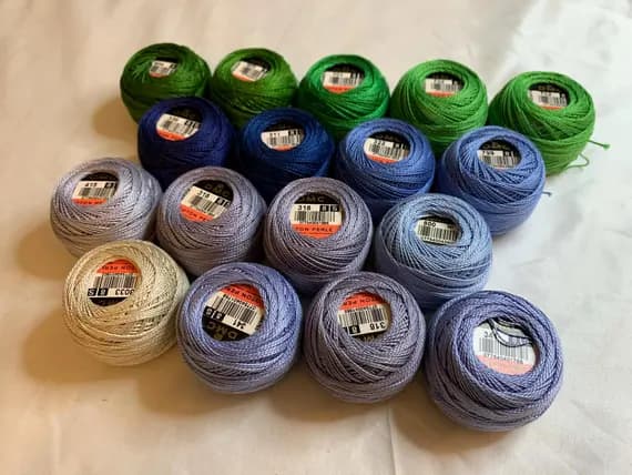 none - lot of 17 DMC 116 8 Perle Cotton Thread Balls; Size 8 new #42