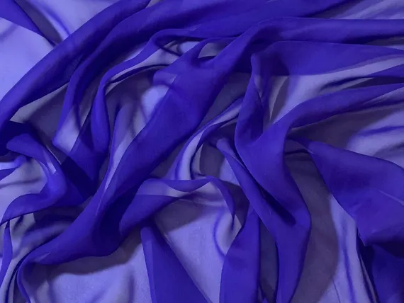 purple chiffon fabric - Violet Purple - 8mm Silk Chiffon Fabric