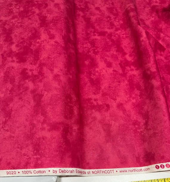 pink cotton fabric - Watermelon Pink - Toscana - by Deborah Edwards for Northcott Cotton Fabric