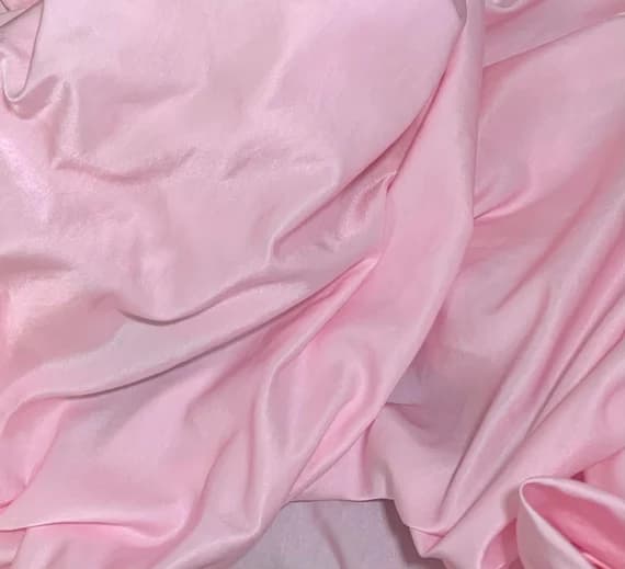 pink charmeuse fabric - Hand Dyed BALLERINA PINK - Silk/Cotton Satin Fabric